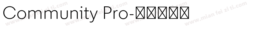 Community Pro字体转换